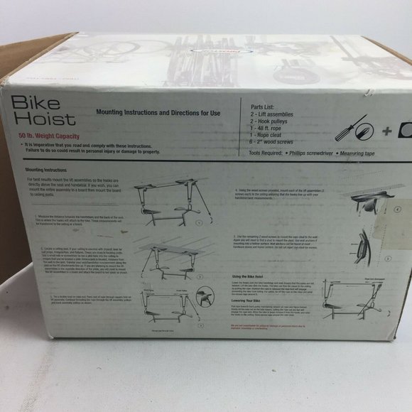 Pro Stor Home Storage Product Bike Hoist Lift Garage Organize Up To 50lbs - Picture 4 of 8